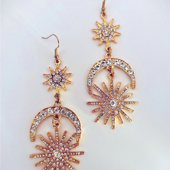 🌙🌞FP Celestial Statement Earrings 🌞🌙 - Picture 3 of 7